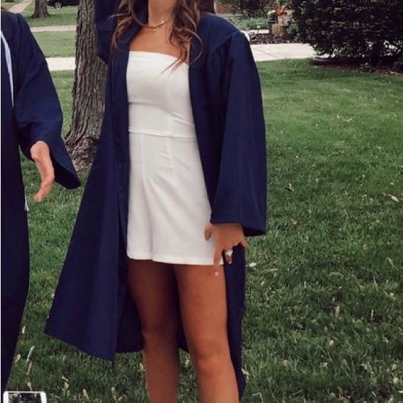 White Strapless Romper - Picture 2 of 3